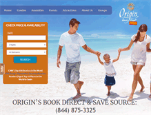 Tablet Screenshot of originbeachresort.com